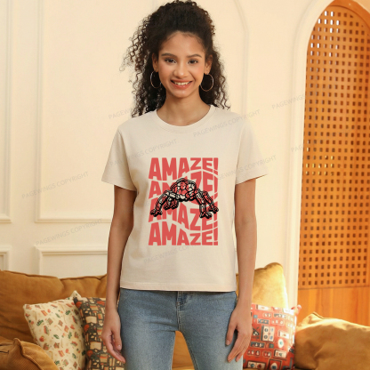 Pagewings Science Fiction Lover Book lover Women's Washed T-shirt