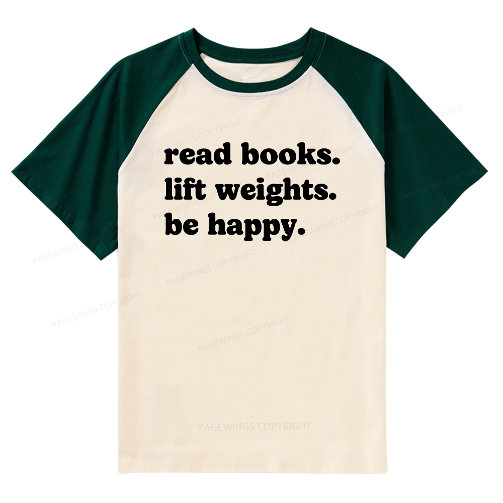 Pagewings Book Lover Gym Raglan T-shirt