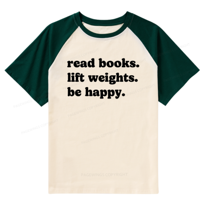 Pagewings Book Lover Gym Raglan T-shirt