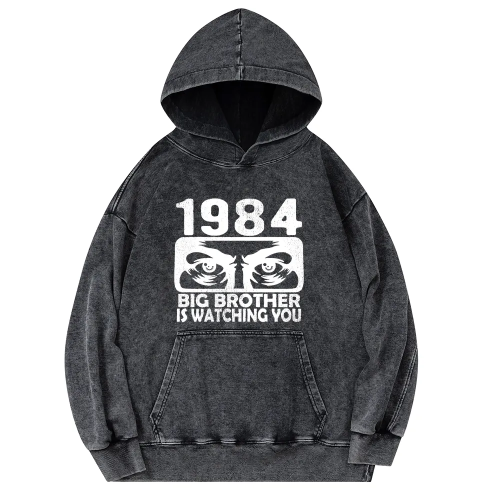 Pagewings Big Brother is Watching You Unisex Washed Hoodie