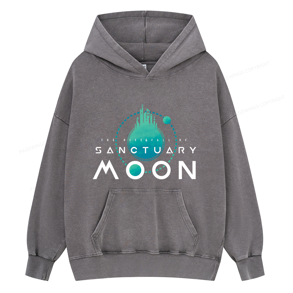 Pagewings Sanctuary Moon Unisex Washed Hoodie