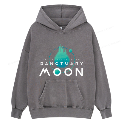 Pagewings Sanctuary Moon Unisex Washed Hoodie