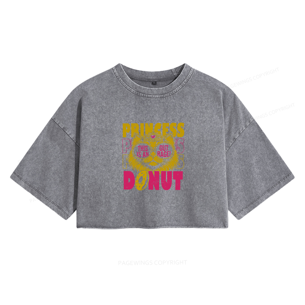 Pagewings This Is An Outrage  Women's Washed Cropped T-shirt