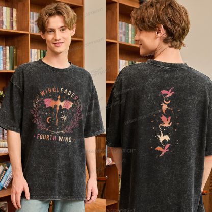Pagewings Fantasy Bookish Unisex Washed T-shirt