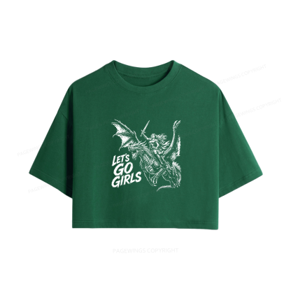 Pagewings Woman Dragon Rider Women Crop Tops