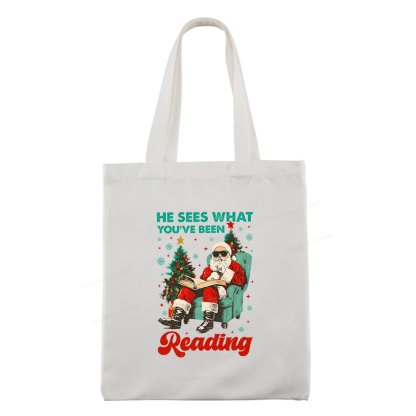 Pagewings Christmas Reading Tote Bag