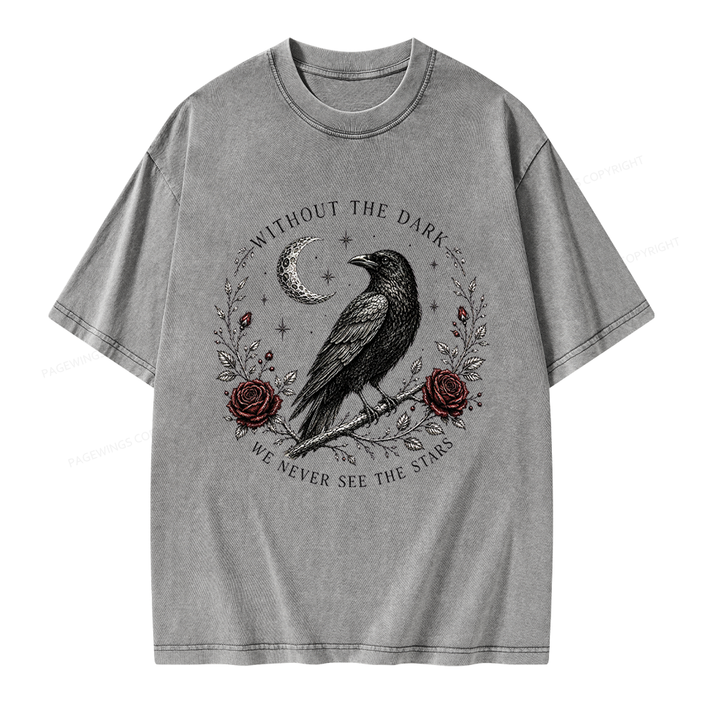 Pagewings Gothic Raven Unisex Washed T-shirt