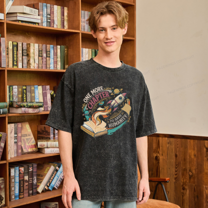 Pagewings One More Chapter To Save Humanity Unisex Washed T-shirt