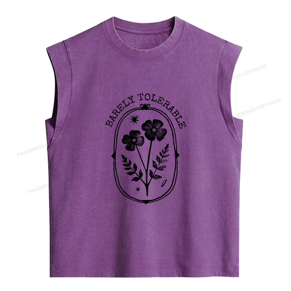 Pagewings Vintage Floral Women's Washed Tank Top