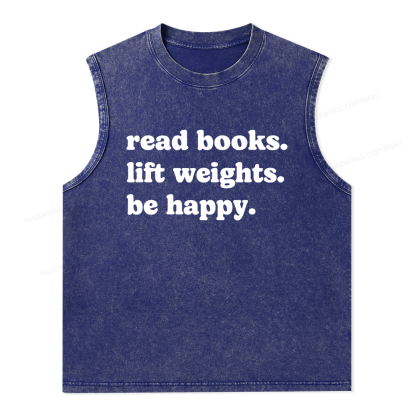 Pagewings Book Lover Gym Unisex Washed Tank Top