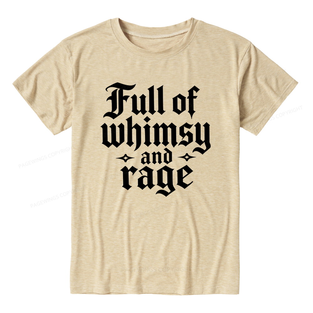 Pagewings Full of Whimsy and Rage Unisex Heather T-Shirt