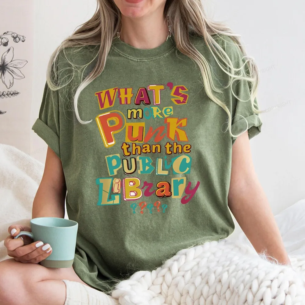 Pagewings What’s More Punk Than The Public Library Unisex Washed T-shirt