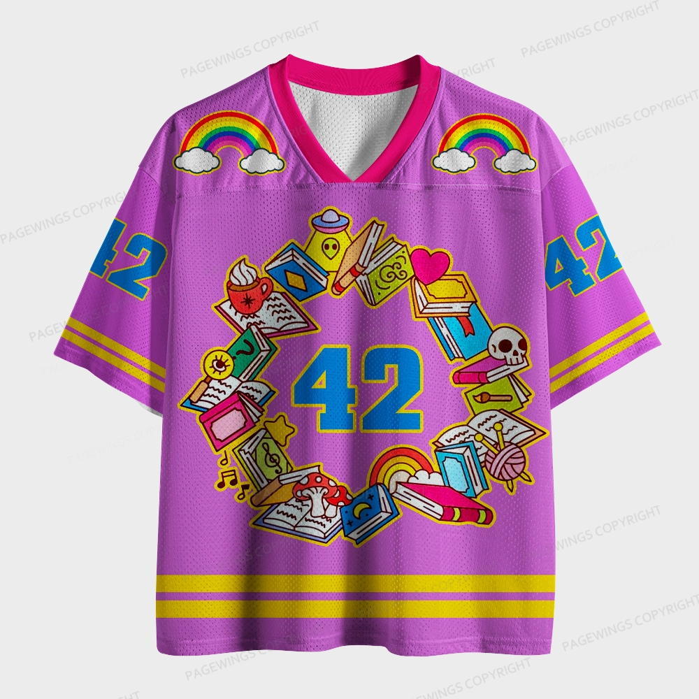 Pagewings Read Books Unisex Mesh Jersey