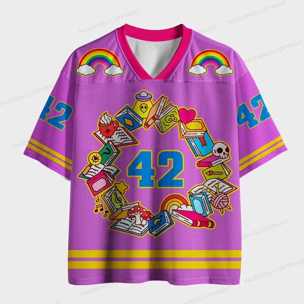 Pagewings Read Books Unisex Mesh Jersey