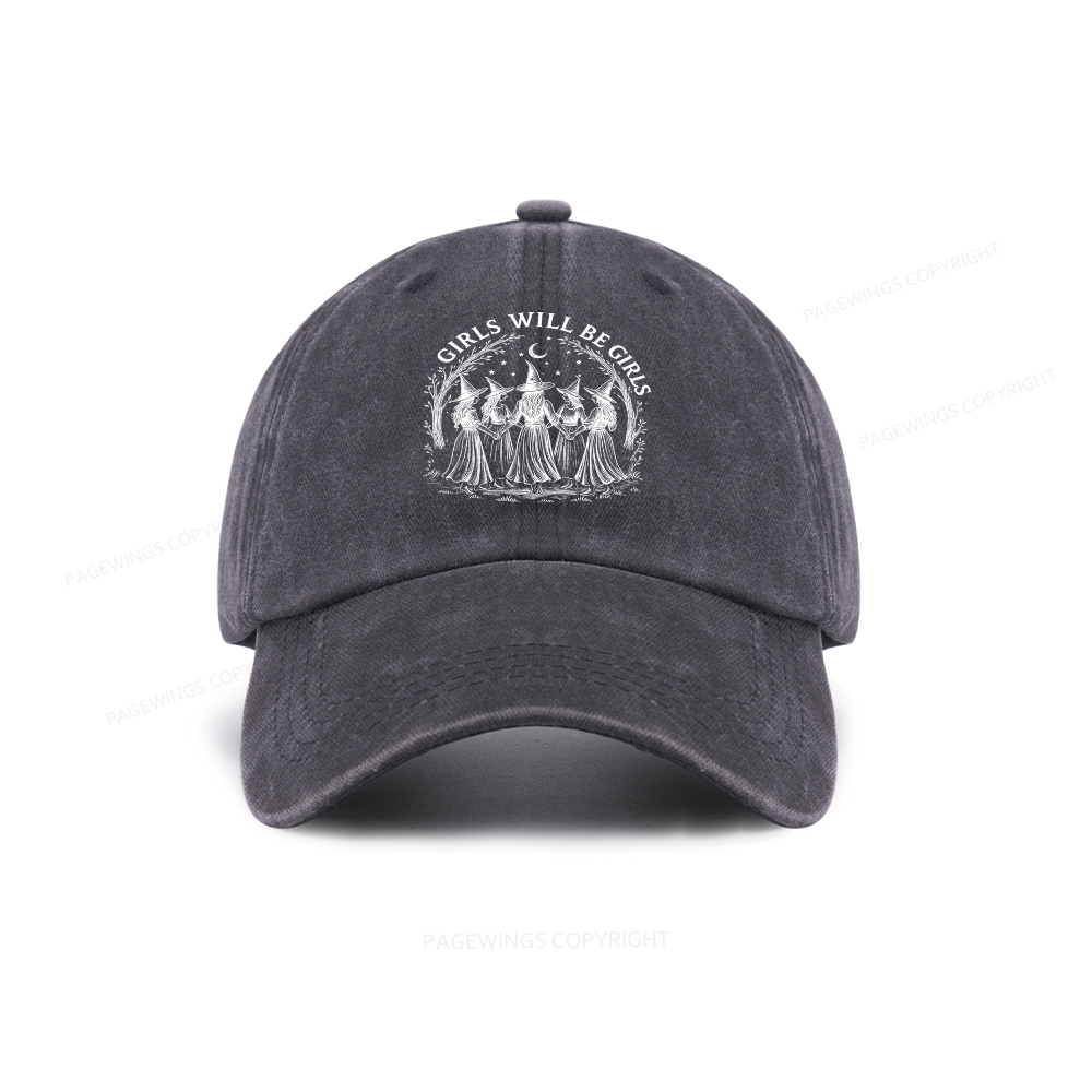 Pagewings Girls Will Be Girls Washed Cap