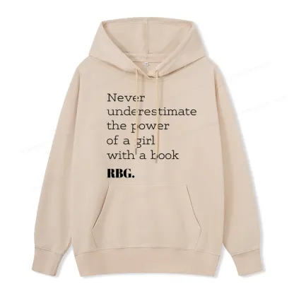 Pagewings Never Underestimate The Power Of a Girl With a Book Unisex Classic Hoodie