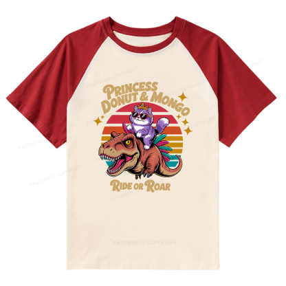 Pagewings Princess Donut & Mongo Raglan T-shirt