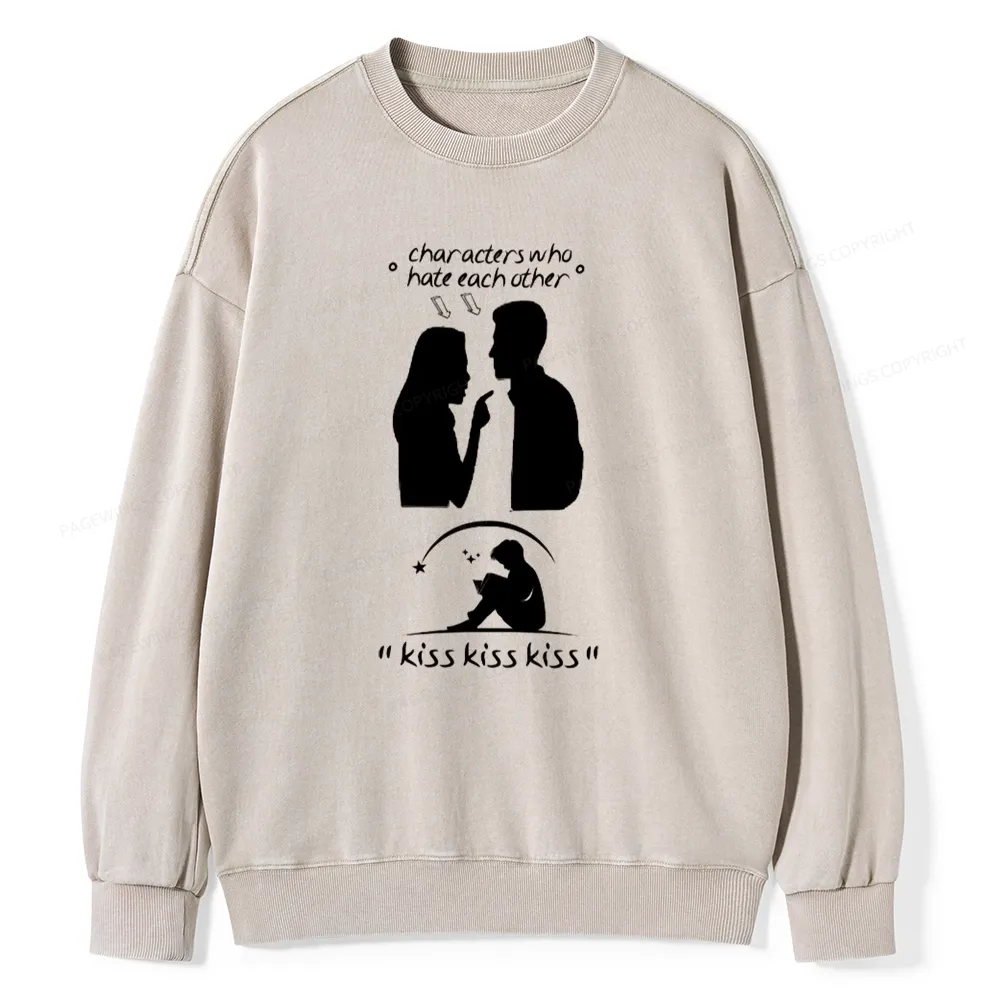 Pagewings Character Change Of The Enemies To Lovers Unisex Washed Sweatshirt