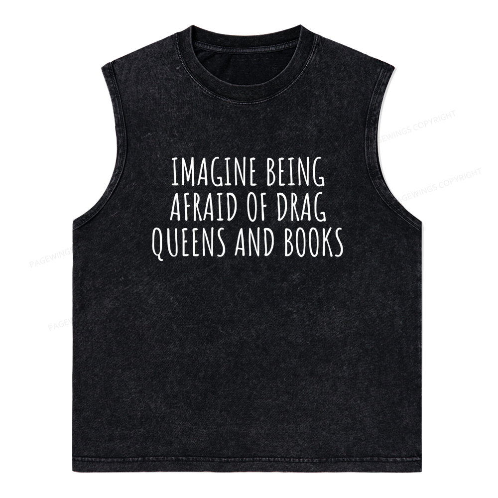 Pagewings Funny Liberal Shirt Unisex Washed Tank Top