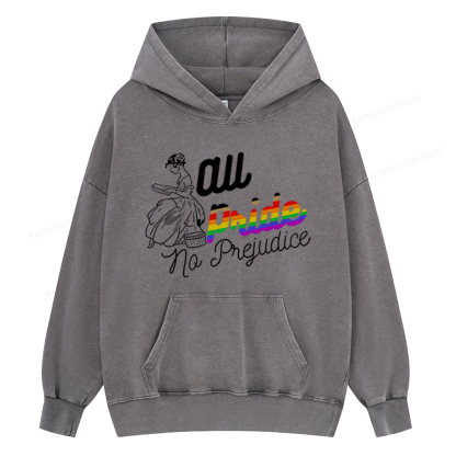 Pagewing All Pride No Prejudice Unisex Washed Hoodie