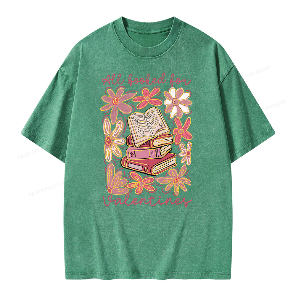 Pagewings All Booked for Valentines PNG Unisex Washed T-shirt