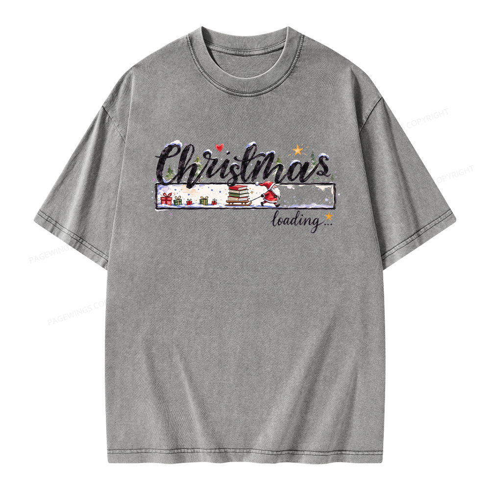 Pagewings Christmas Countdown Unisex Washed T-shirt