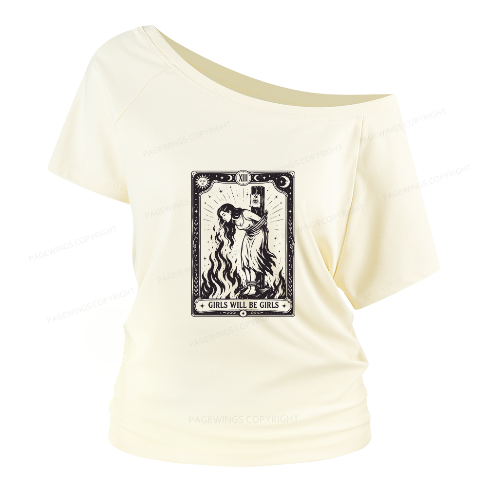 Pagewings Girls Will Be Girls Women Off Shoulder T-shirts