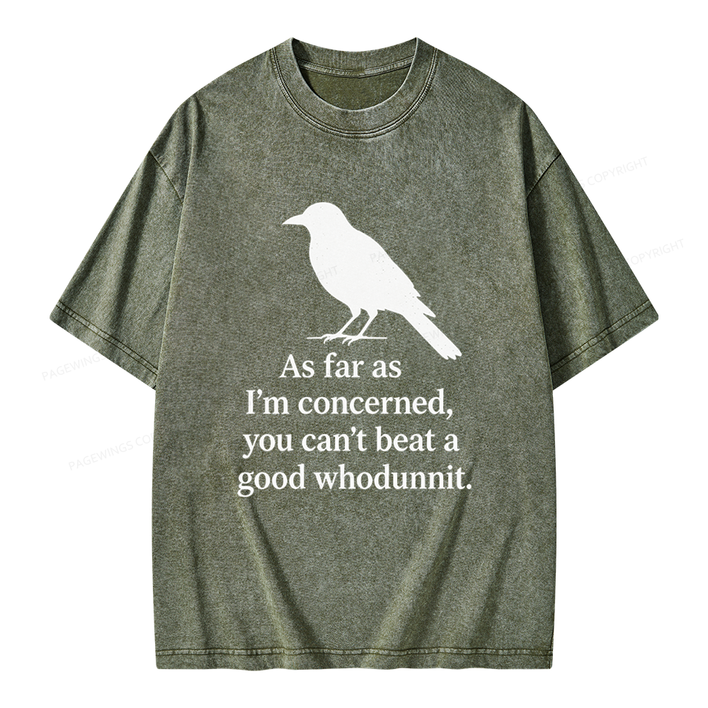 Pagewings Whodunnit Lover Unisex Washed T-shirt