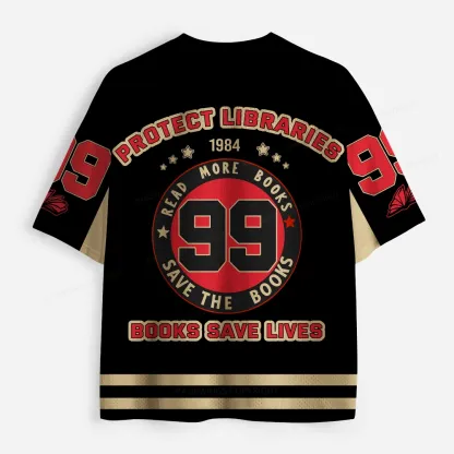 Pagewings Protect Libraries Books Save Lives Unisex Mesh Jersey