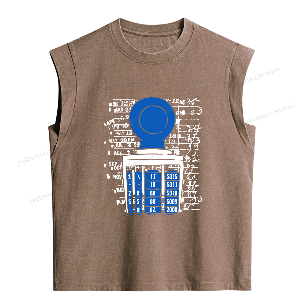Pagewings Books Library Stamp Women's Washed Tank Top