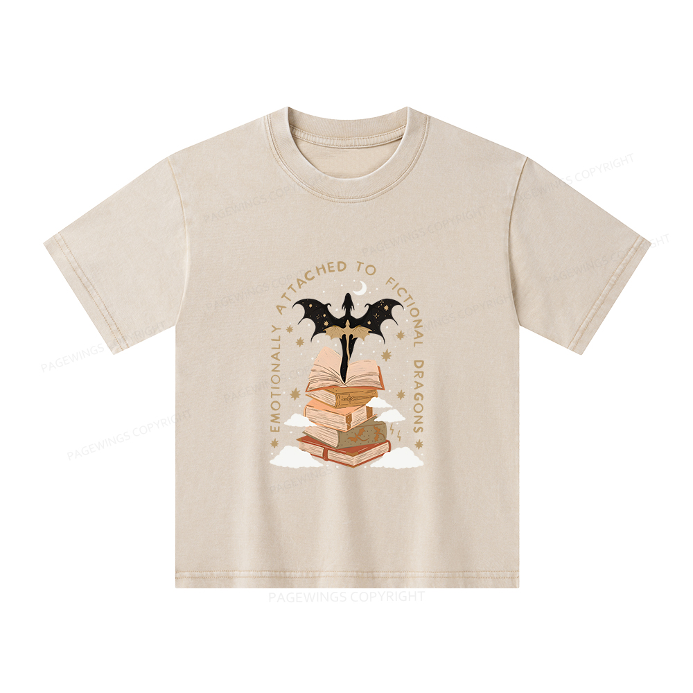 Pagewings Fantasy Romance Reader Gift Romantacy Unisex Kids Washed T-shirt