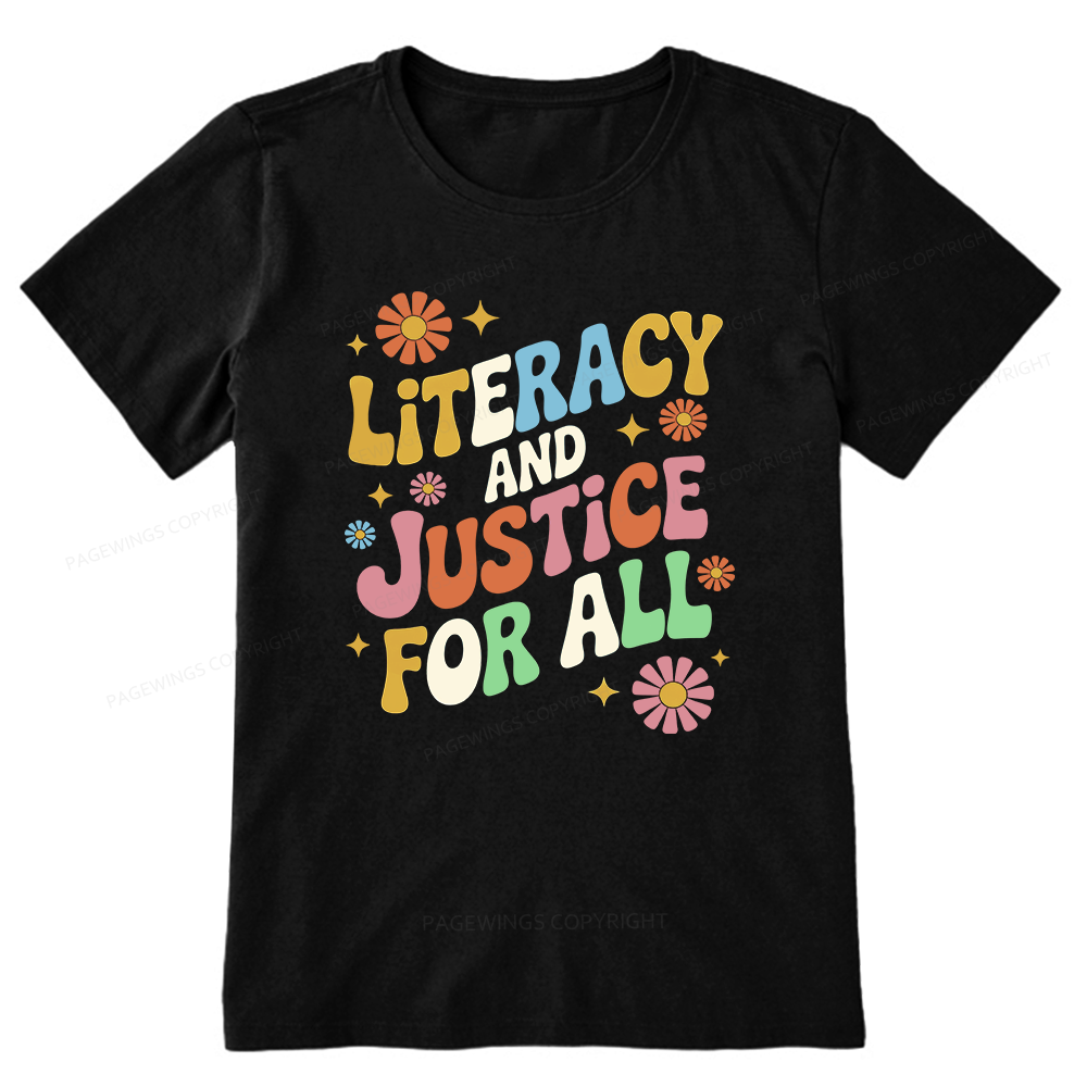 Pagewings Literacy And Justice For All Unisex Classic T-shirt