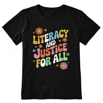 Pagewings Literacy And Justice For All Unisex Classic T-shirt
