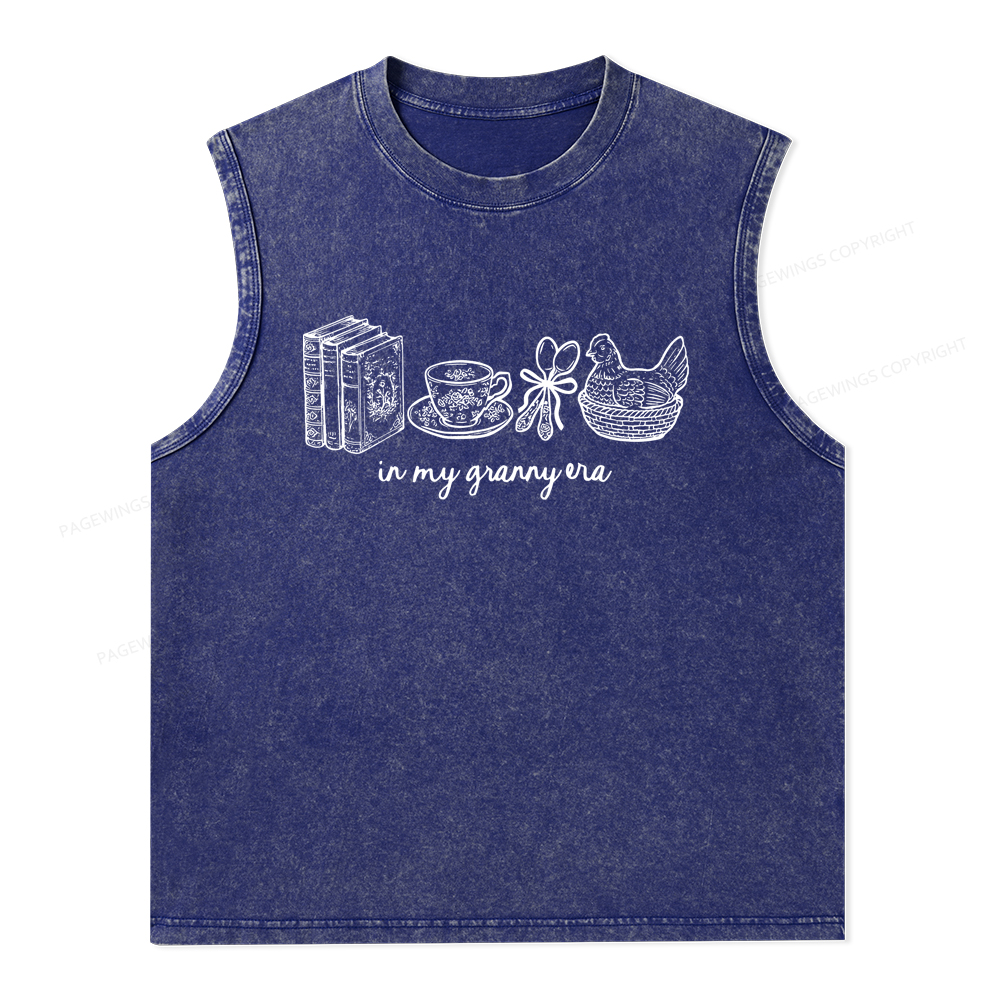 Pagewings In My Granny Era Unisex Washed Tank Top