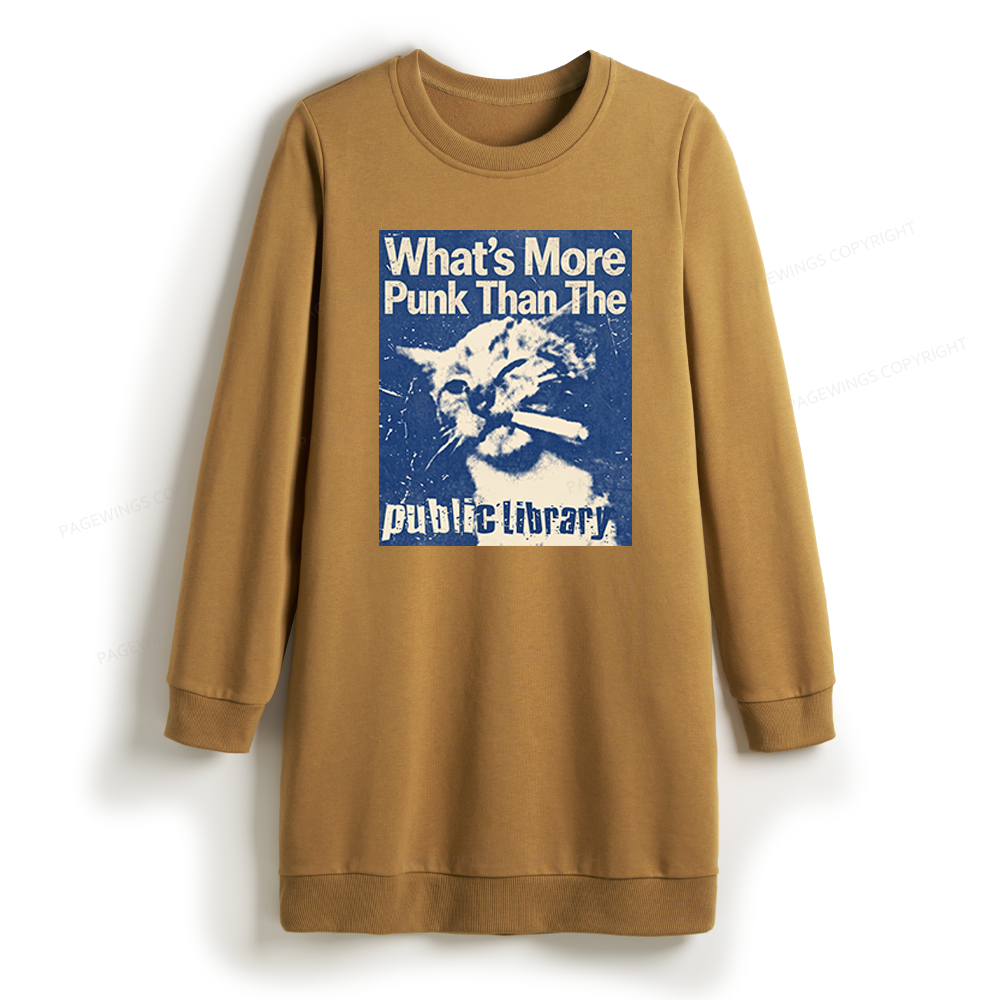 Pagewings What's More Punk Than The Public Library Sweatshirt Dress