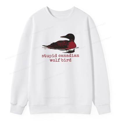 Pagewings Stupid Canadian Wolf Bird Unisex Classic Sweatshirt