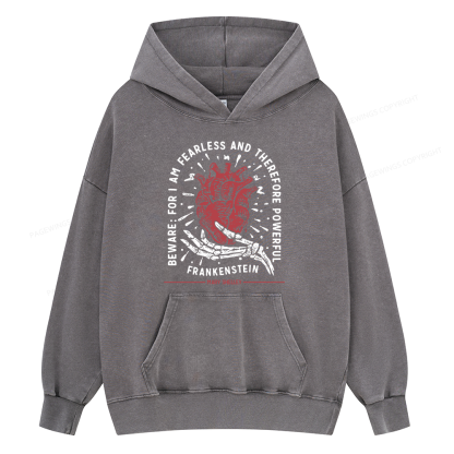 Pagewings For I Am Fearless And Therefore Powerful Unisex Washed Hoodie