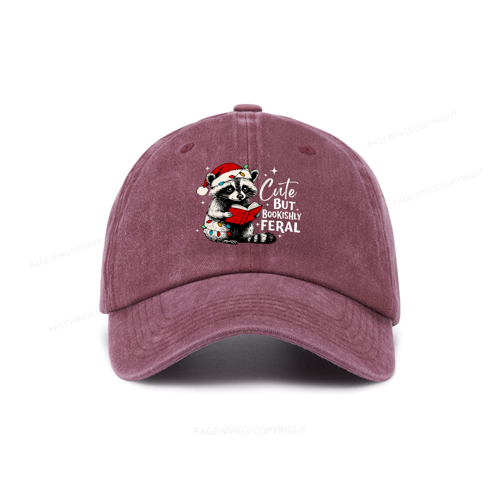 Pagewings Cute But Feral Washed Cap