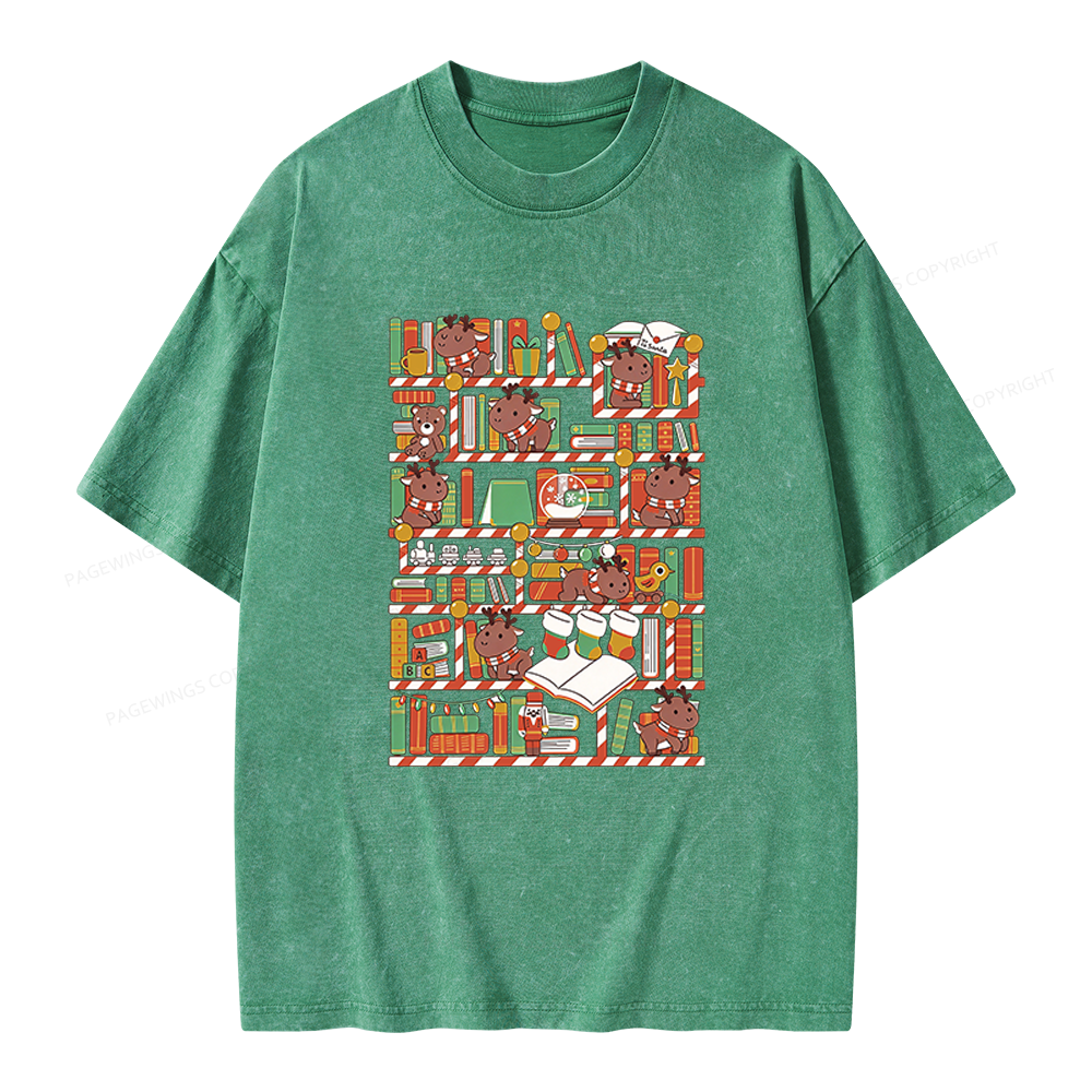 Pagewings Toys Library Unisex Washed T-shirt
