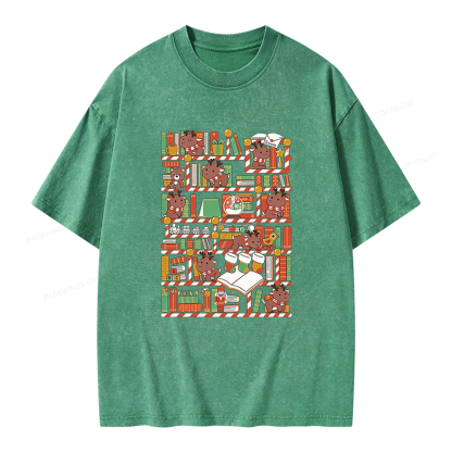 Pagewings Toys Library Unisex Washed T-shirt