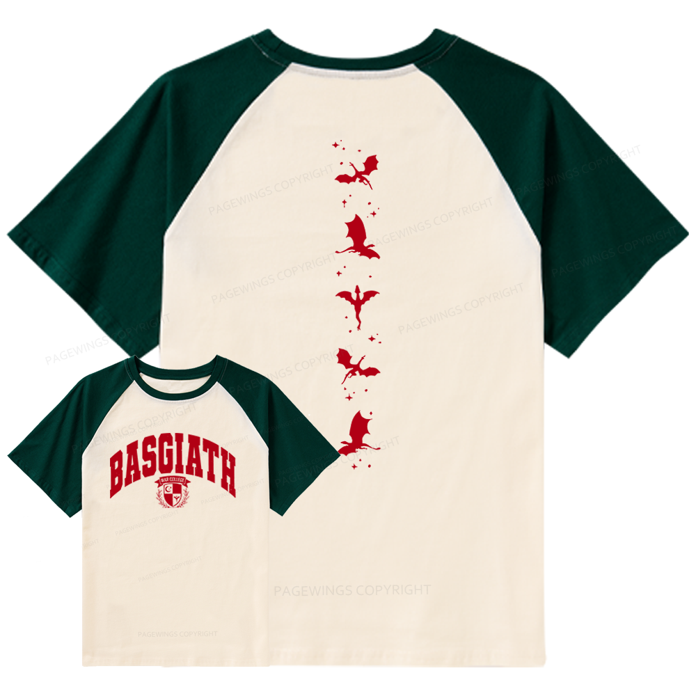 Pagewings Fantasy Bookish Raglan T-shirt