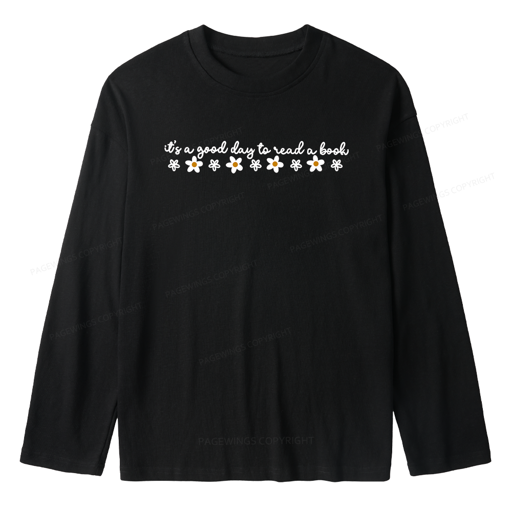 Pagewings Its A Good Day To Read Unisex Lightweight Long Sleeve T-Shirt