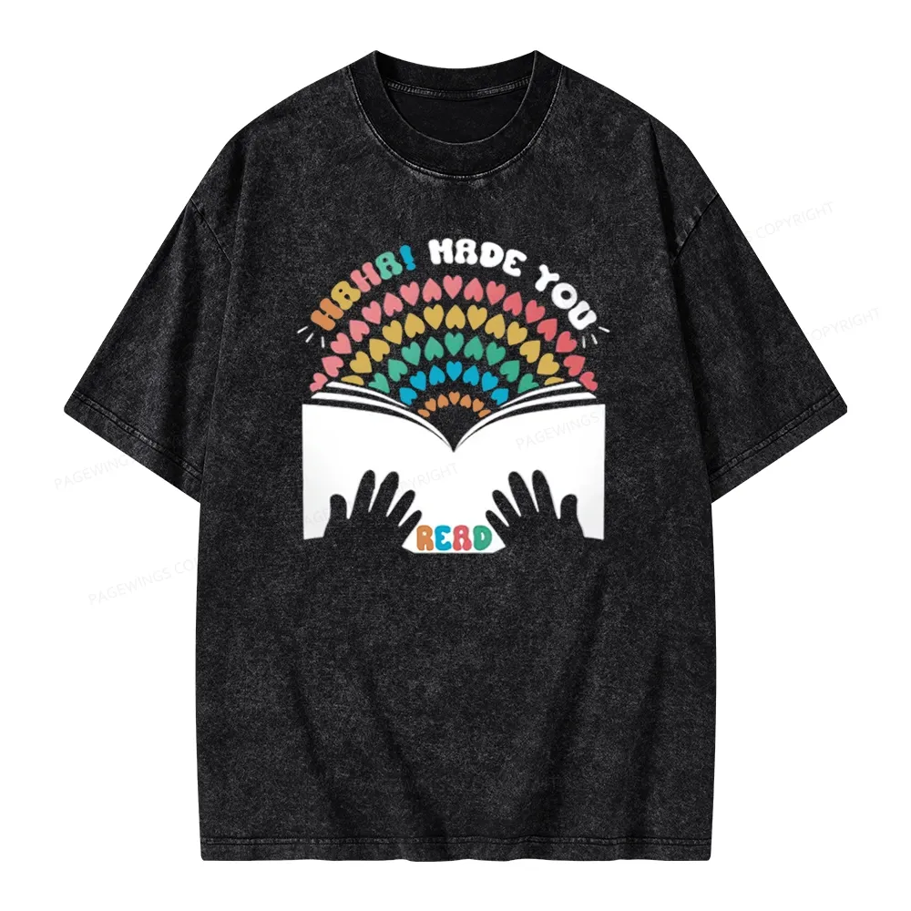 Pagewings Personalized Typewriter Unisex Washed T-shirt