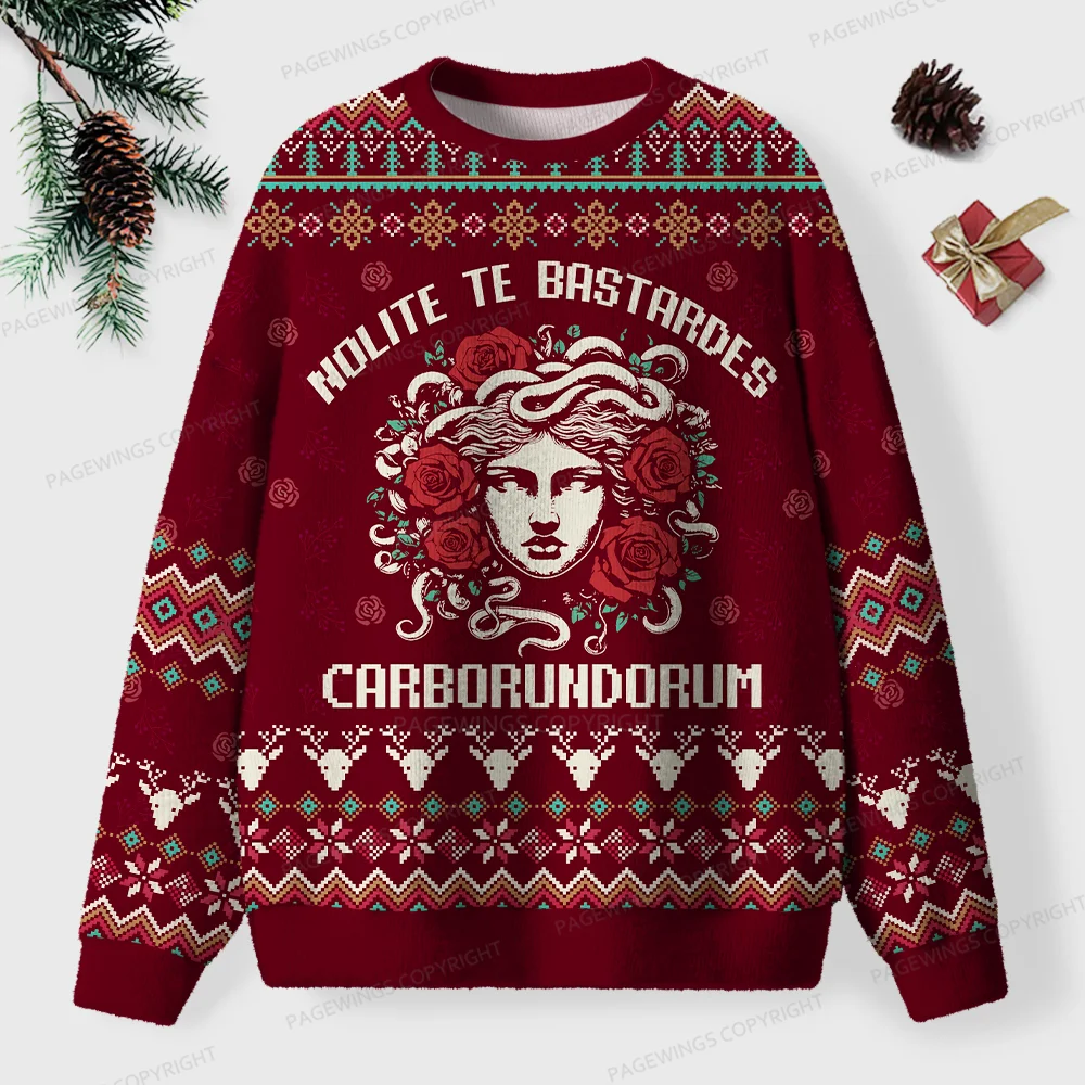 Pagewings Nolite Te Bastardes Carborundorum Unisex Ugly Knit Sweatshirt