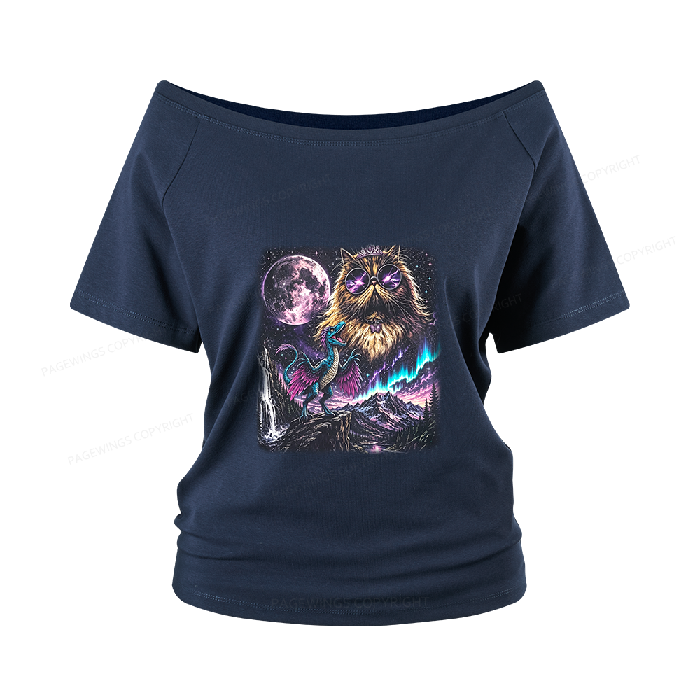 Pagewings Sci Fi Books Lover Women Off Shoulder T-shirts