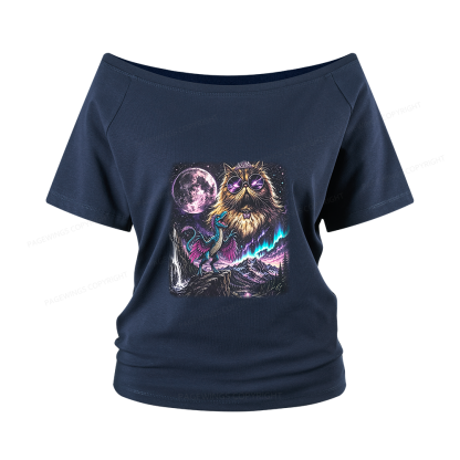 Pagewings Sci Fi Books Lover Women Off Shoulder T-shirts