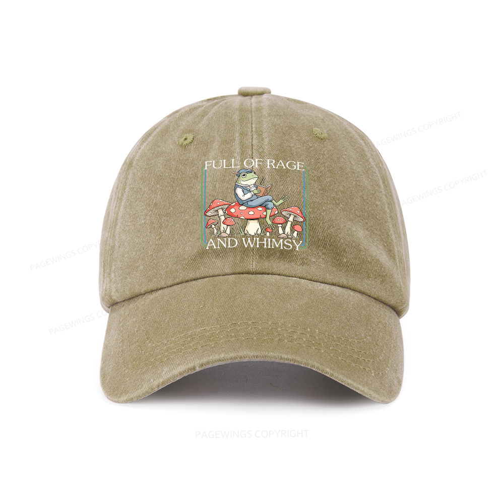Pagewings Full Of Rage and Whimsy Washed Cap