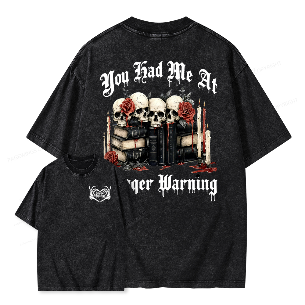Pagewings Dark Romance Smut Unisex Washed T-shirt