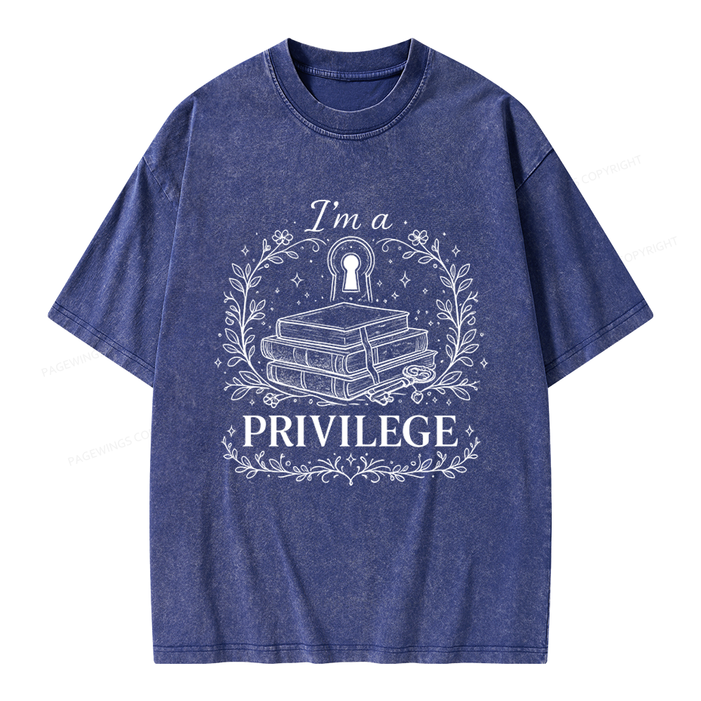 Pagewings I’m a Privilege Unisex Washed T-shirt