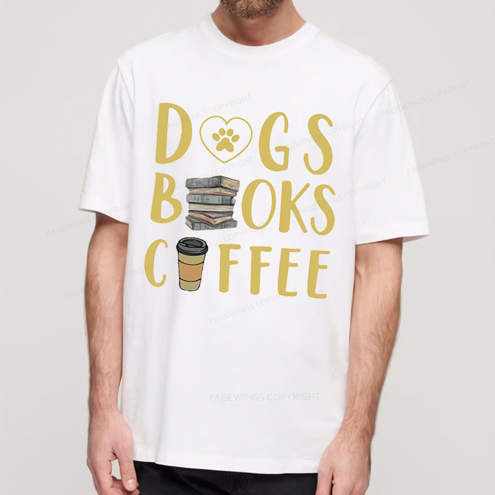 Pagewing Dogs, Books, Coffee Unisex Classic T-shirt